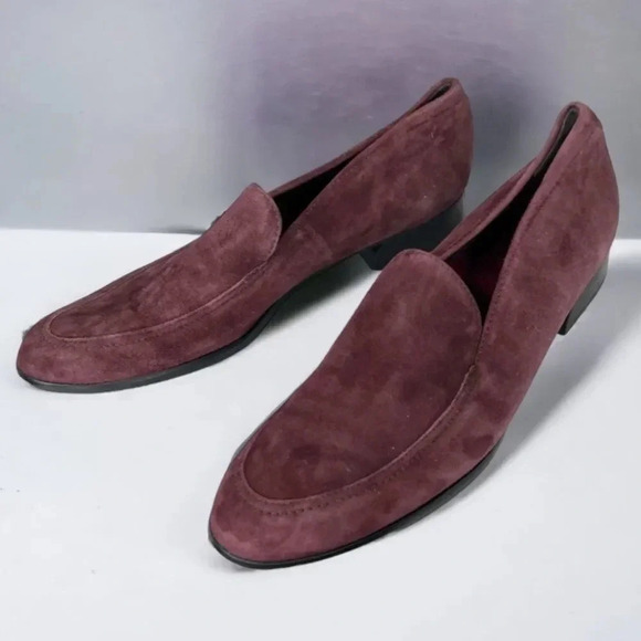 Munro Wine Colored Harrison Suede Loafer Size 9 Runs Small - Picture 10 of 12